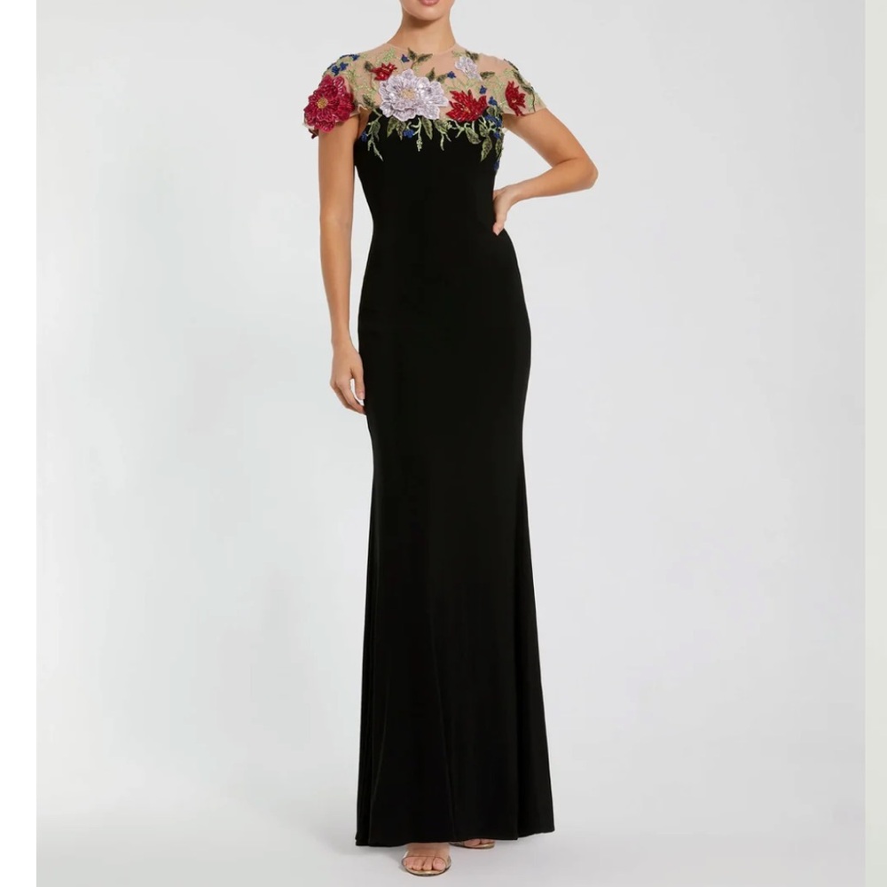 Mac Duggal 11817 - Floral Embellished Illusion Neck Evening Dress

Never worn!